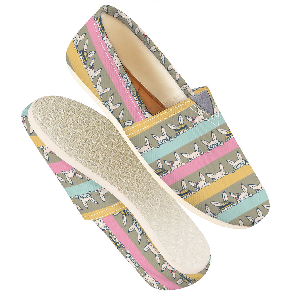 Cartoon Rabbit Pattern Print Casual Shoes