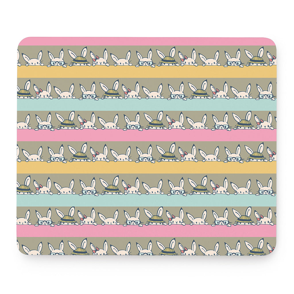 Cartoon Rabbit Pattern Print Mouse Pad