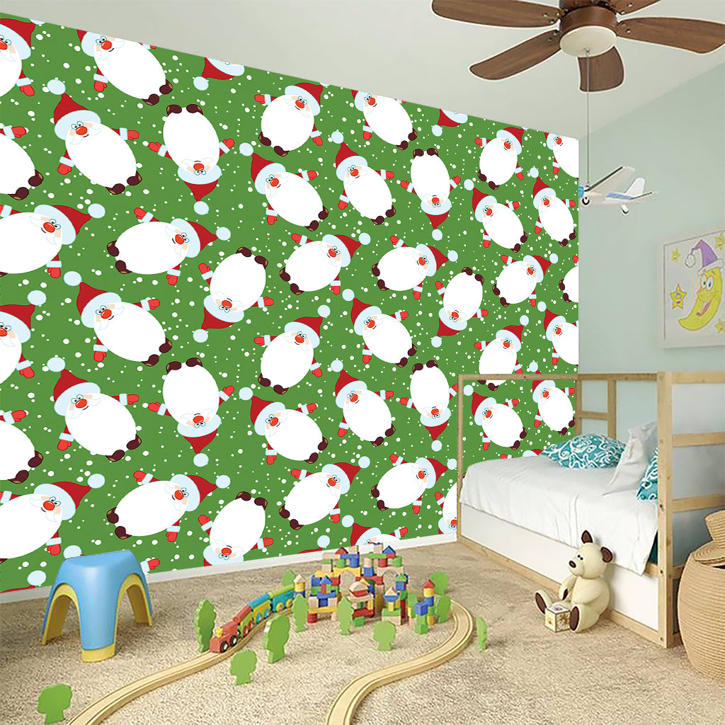 Cartoon Santa Claus Pattern Print Wall Sticker