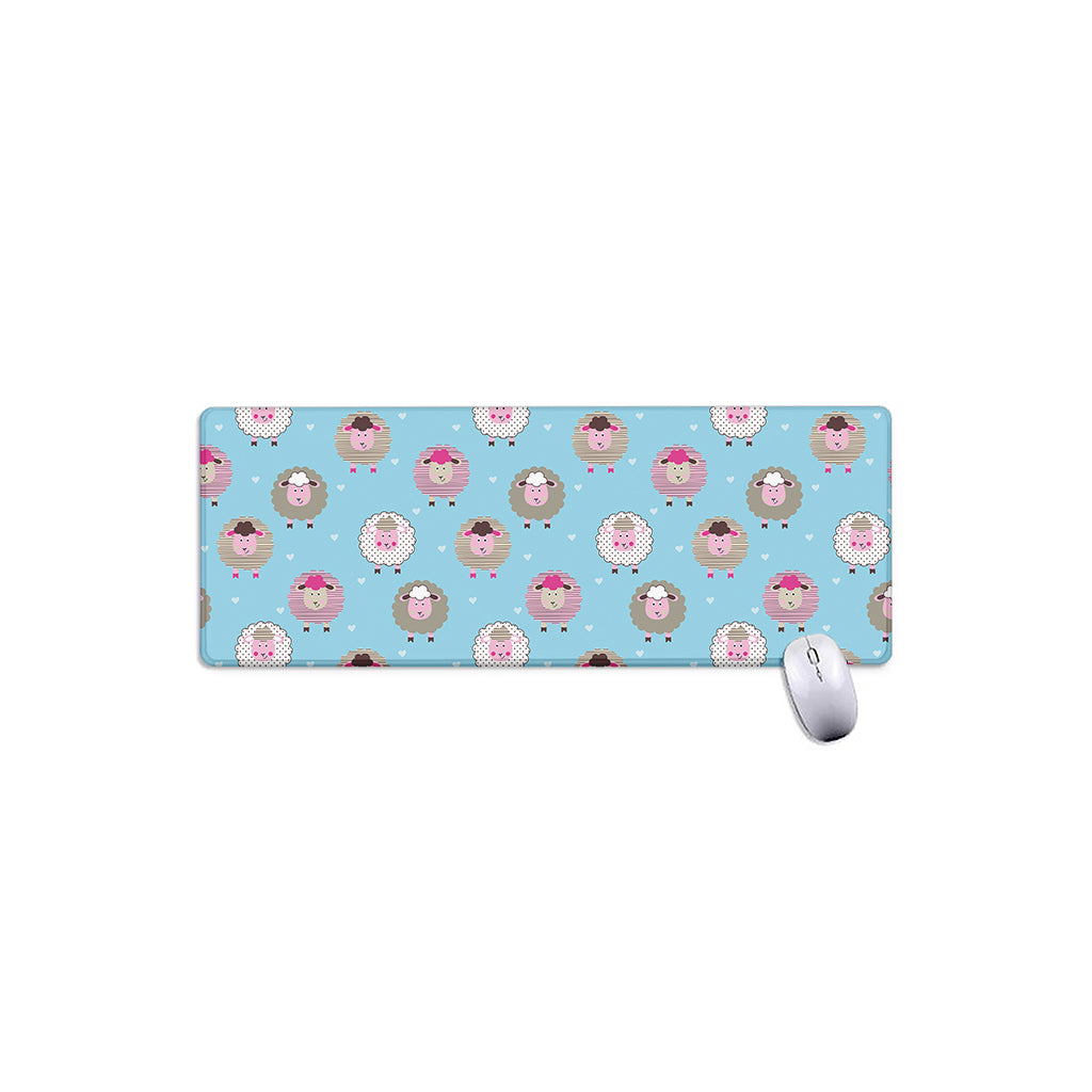 Cartoon Sheep Pattern Print Extended Mouse Pad