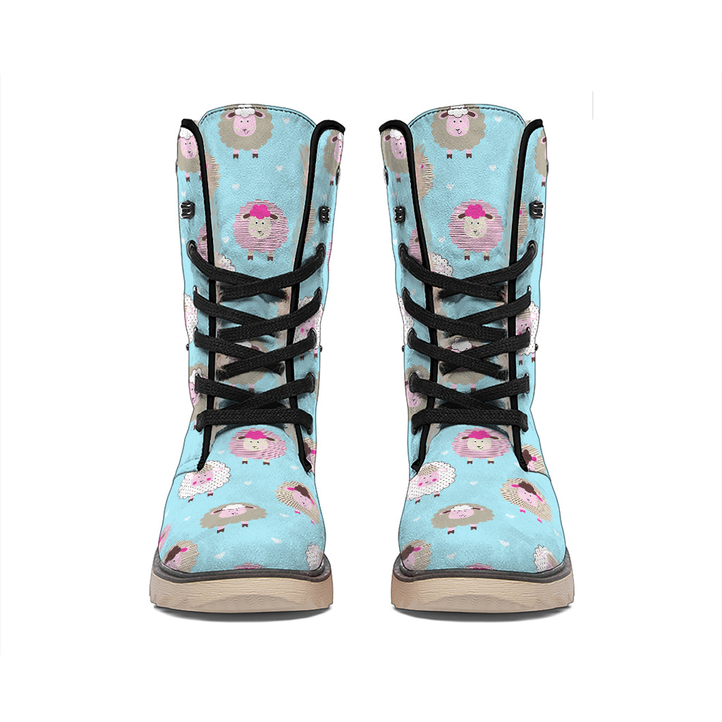 Cartoon Sheep Pattern Print Winter Boots