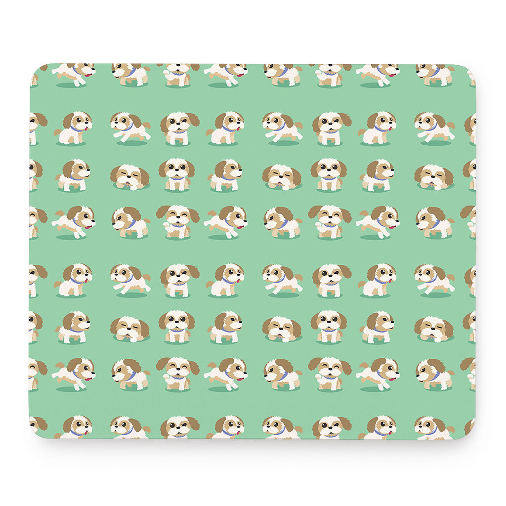 Cartoon Shih Tzu Pattern Print Mouse Pad