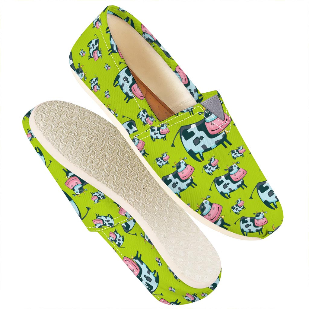 Cartoon Smiley Cow Pattern Print Casual Shoes
