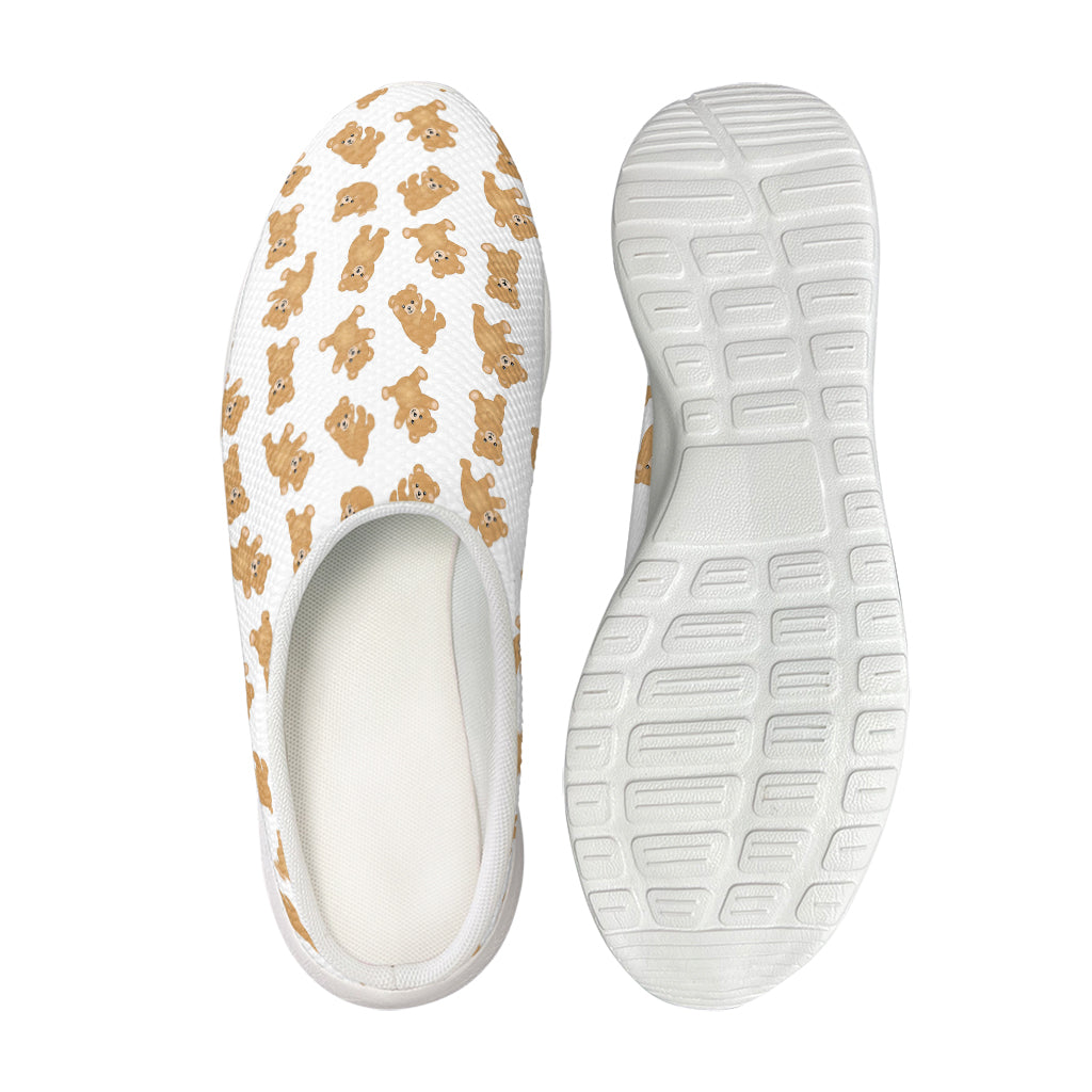 Cartoon Teddy Bear Pattern Print Mesh Casual Shoes