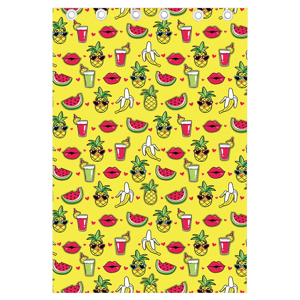 Cartoon Tropical Pattern Print Curtain