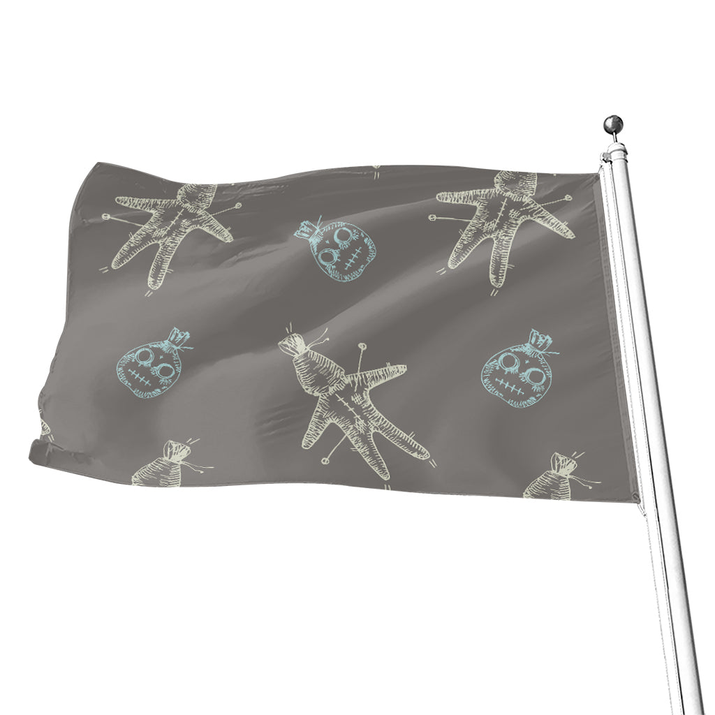 Cartoon Voodoo Doll Pattern Print Flag