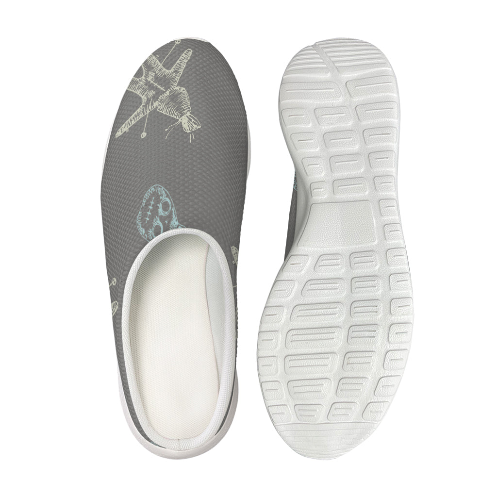 Cartoon Voodoo Doll Pattern Print Mesh Casual Shoes