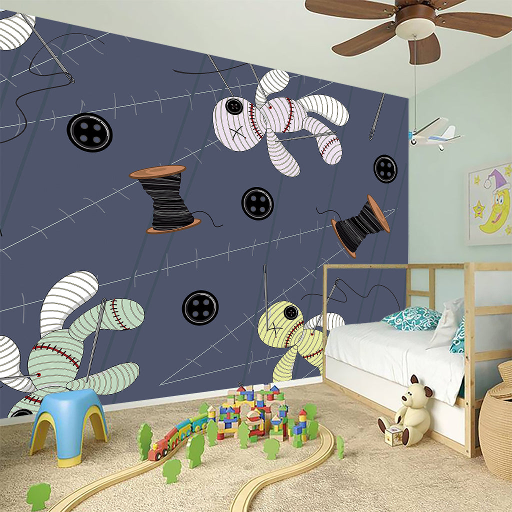 Cartoon Voodoo Doll Print Wall Sticker