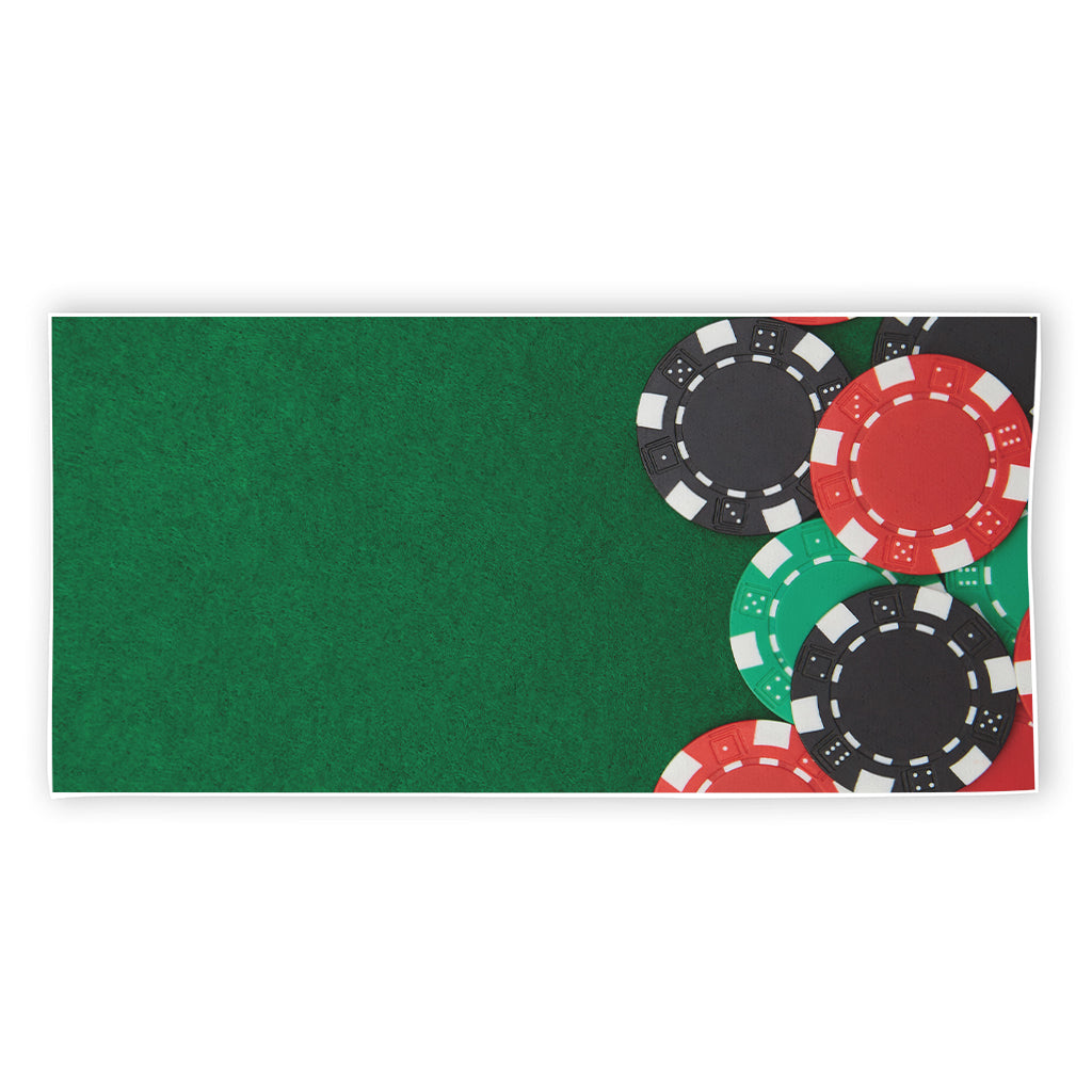 Casino Poker Chips Print Beach Towel