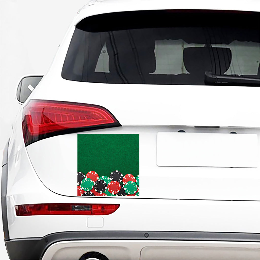 Casino Poker Chips Print Car Sticker