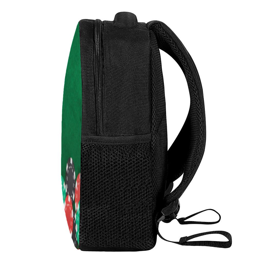 Casino Poker Chips Print Casual Backpack