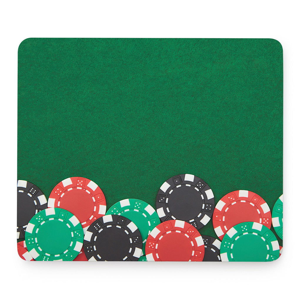 Casino Poker Chips Print Mouse Pad