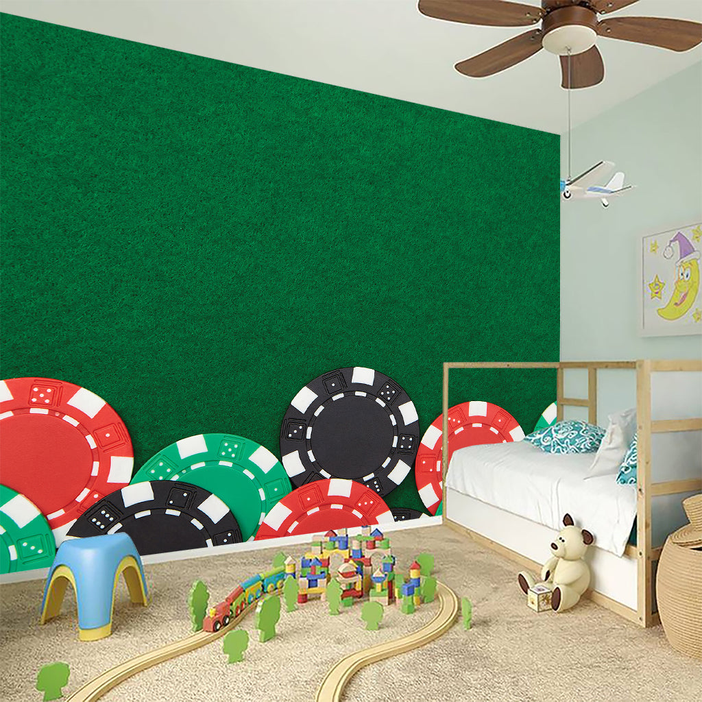 Casino Poker Chips Print Wall Sticker