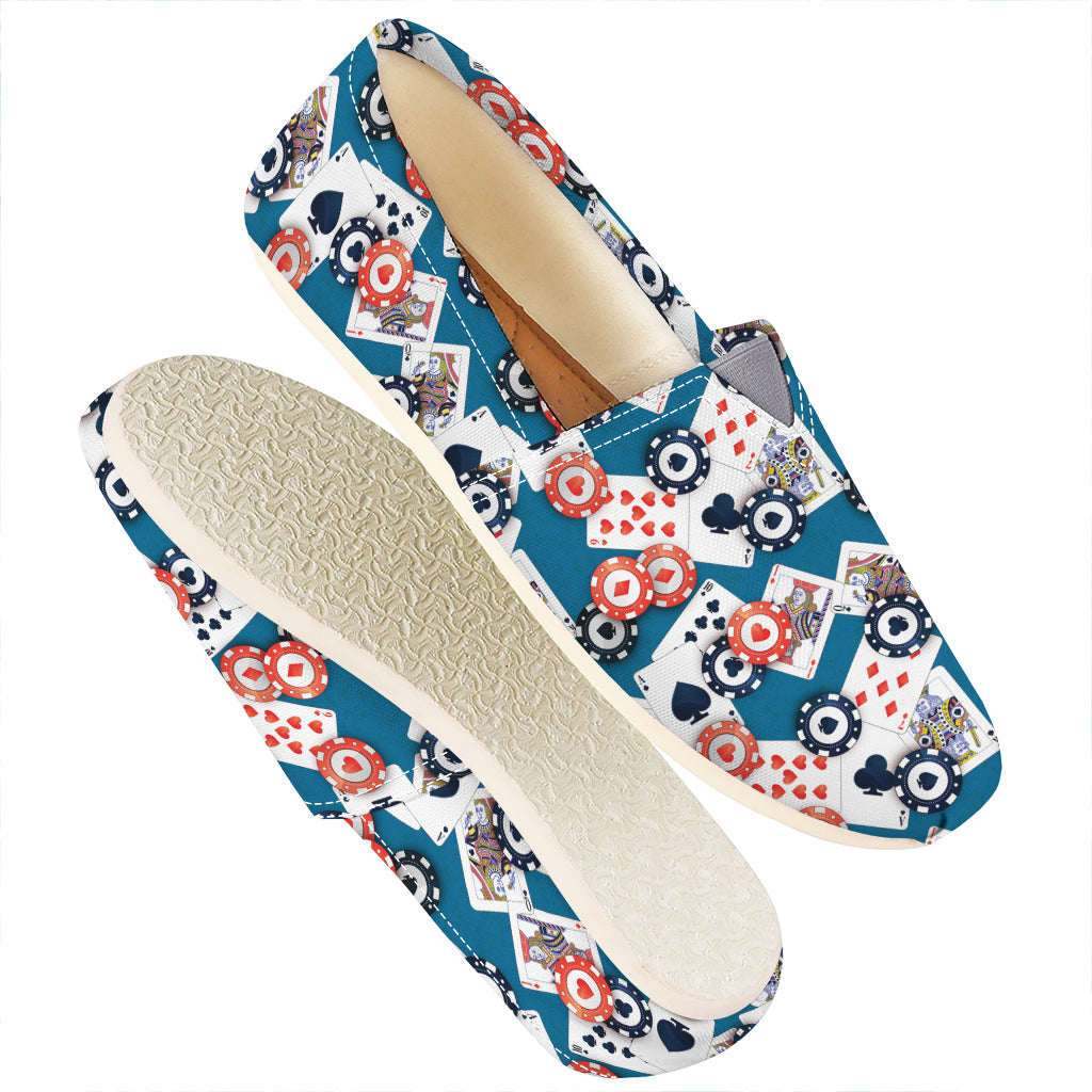 Casino Poker Pattern Print Casual Shoes