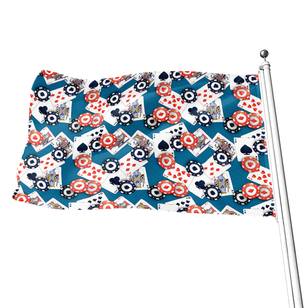 Casino Poker Pattern Print Flag