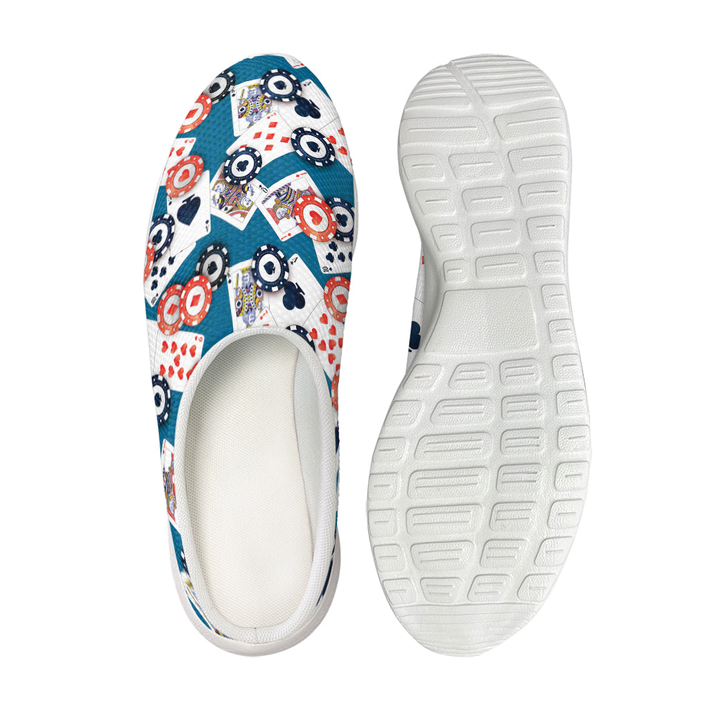 Casino Poker Pattern Print Mesh Casual Shoes