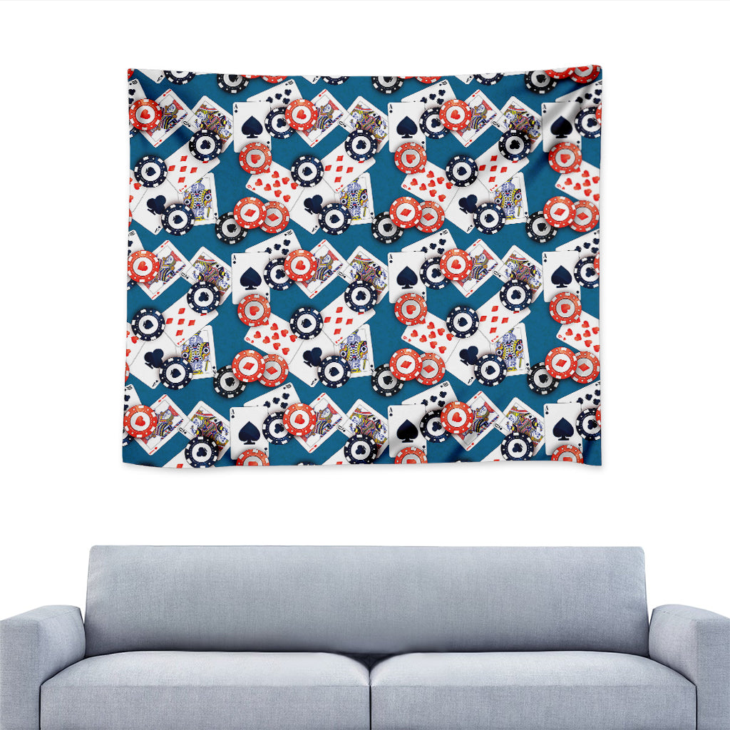Casino Poker Pattern Print Tapestry