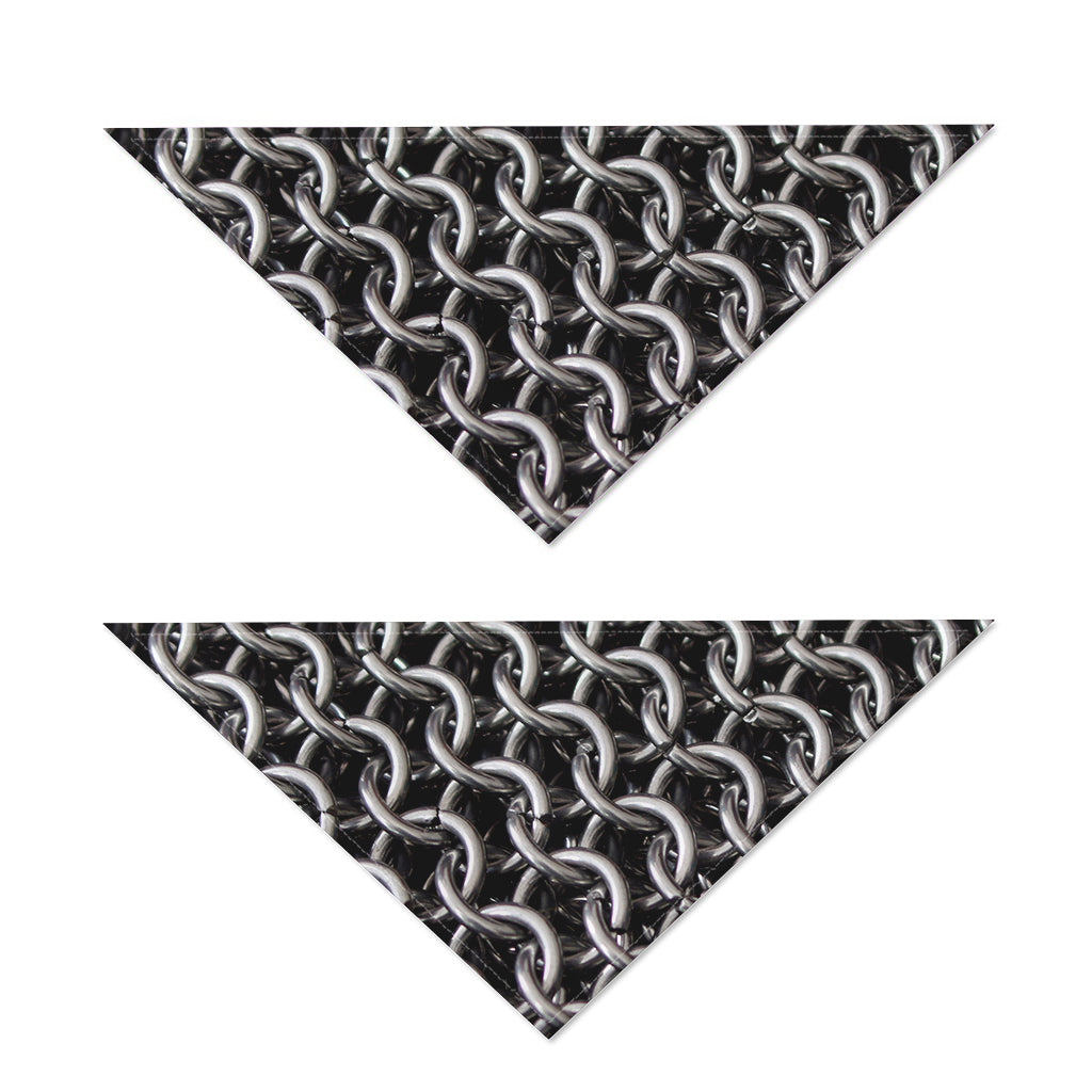 Chainmail Ring Pattern Print Dog Bandana