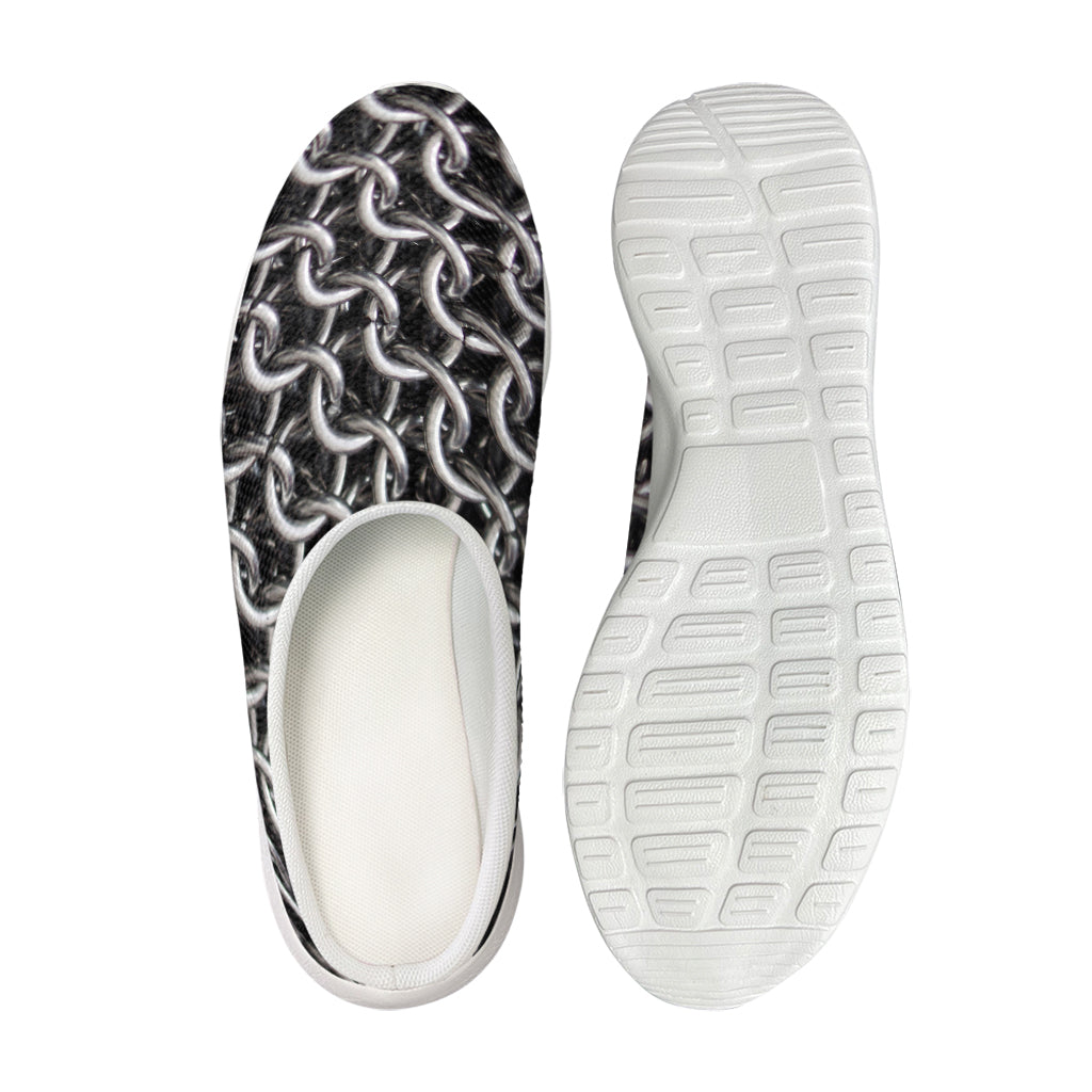 Chainmail Ring Pattern Print Mesh Casual Shoes