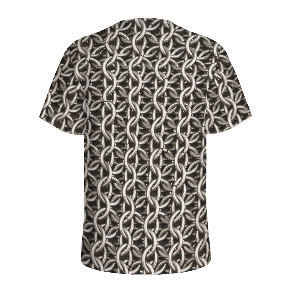 Chainmail Ring Print Men's Sports T-Shirt