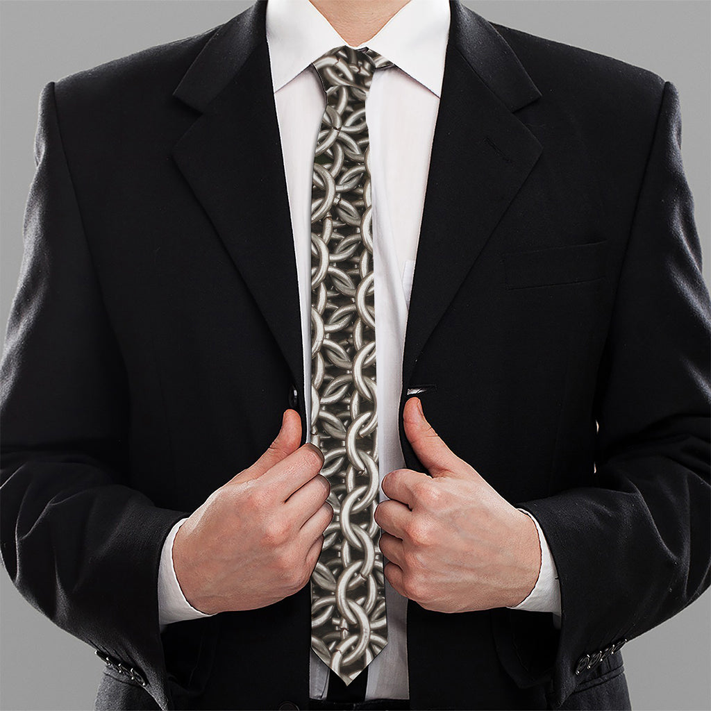 Chainmail Ring Print Necktie