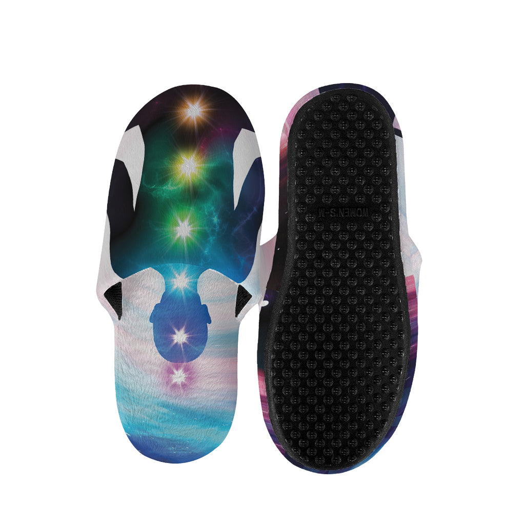 Chakras Of The Universe Print Slippers