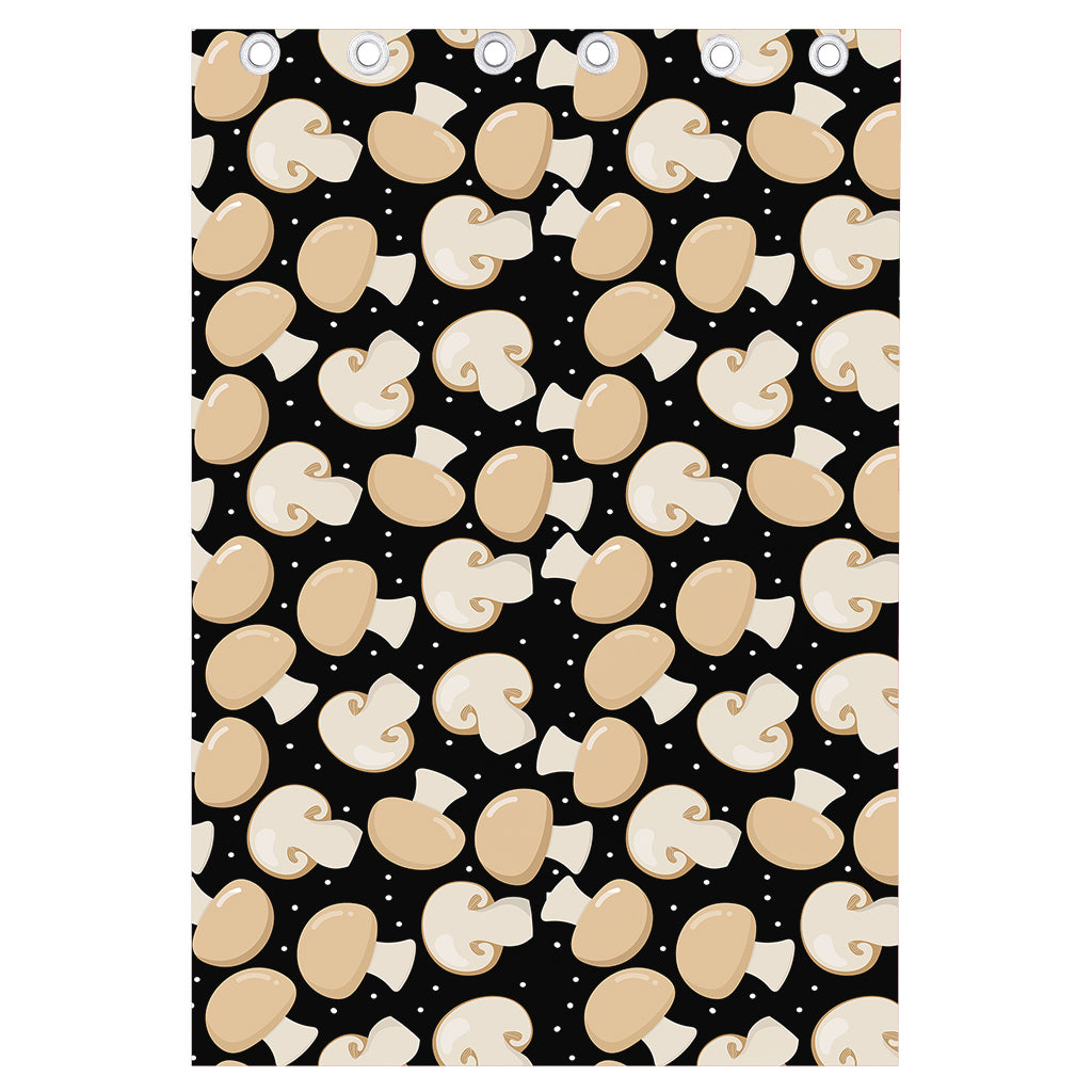 Champignon Mushroom Pattern Print Curtain