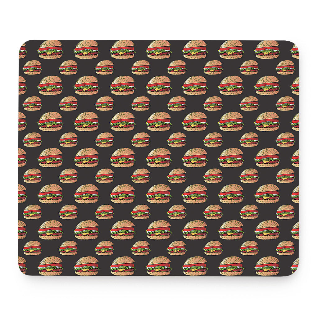 Cheeseburger Pattern Print Mouse Pad