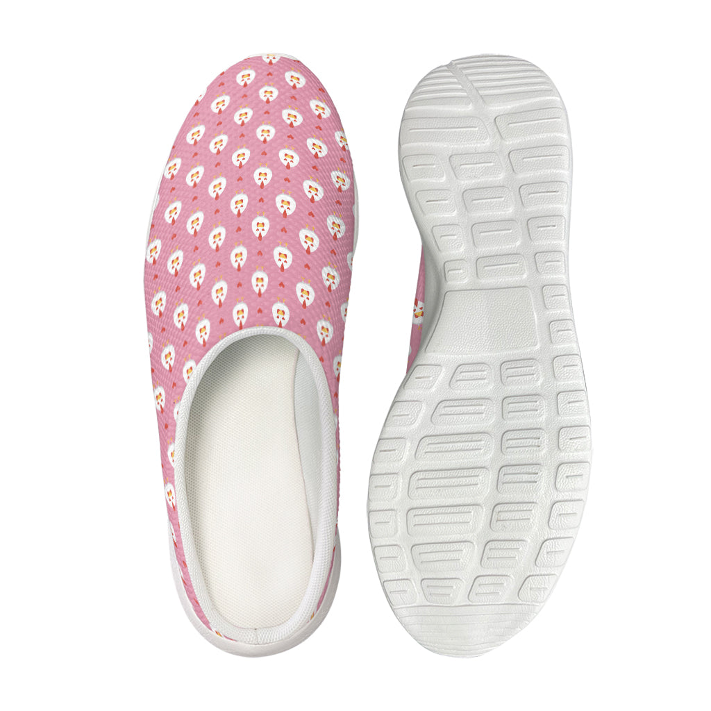 Chicken Love Emoji Pattern Print Mesh Casual Shoes
