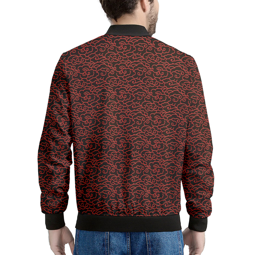 Chinese Cloud Pattern Print Men's Bomber Jacket