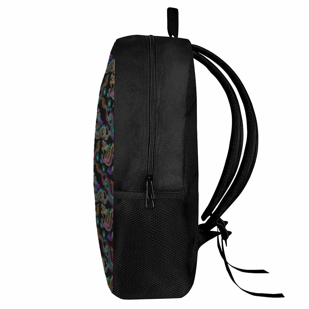 Chinese Dragon Pattern Print 17 Inch Backpack