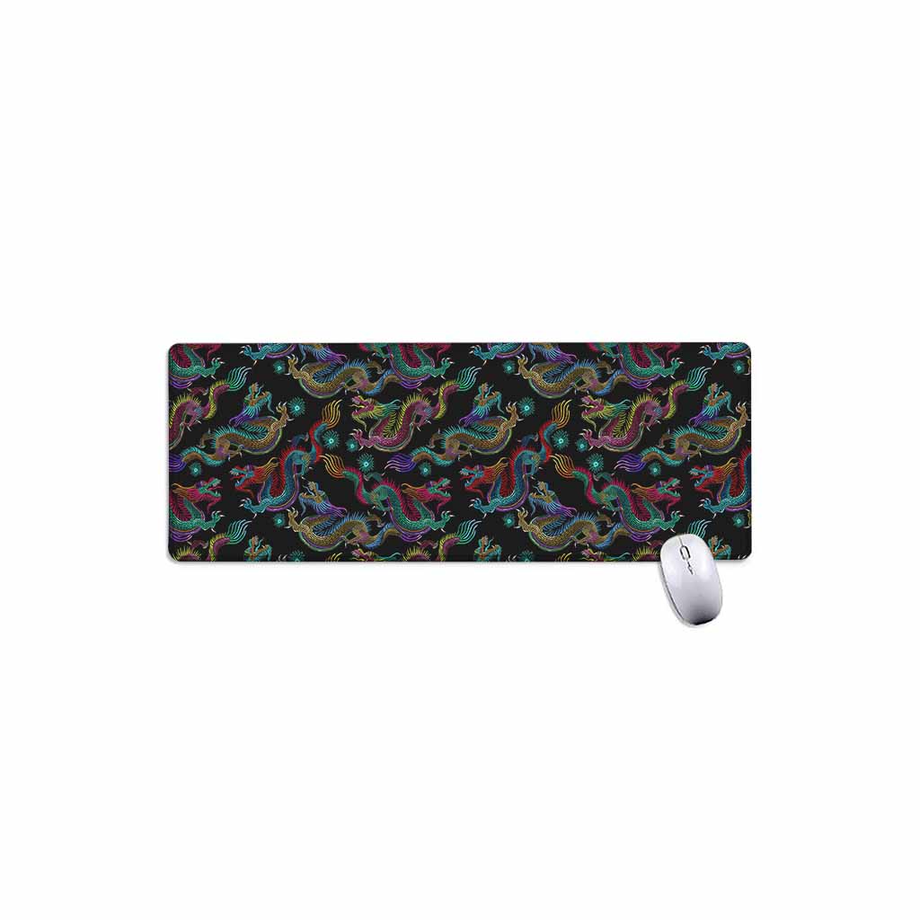 Chinese Dragon Pattern Print Extended Mouse Pad