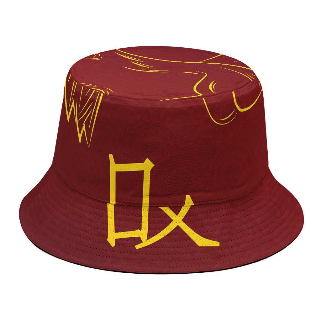 Chinese Horoscope Ox Sign Print Bucket Hat