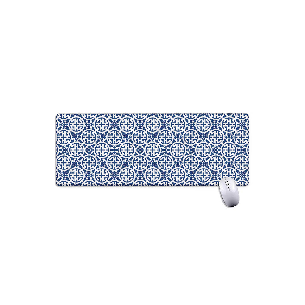 Chinese Luck Symbol Pattern Print Extended Mouse Pad