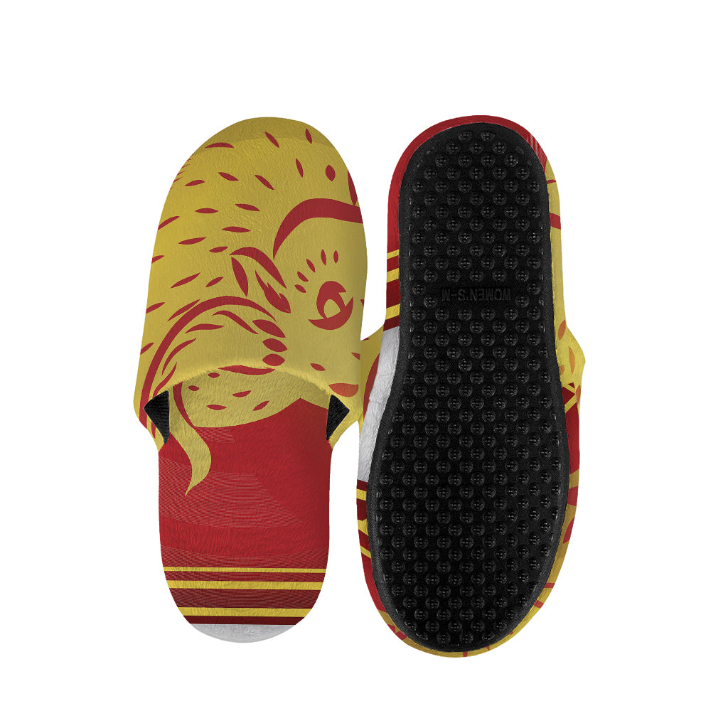 Chinese Ox Zodiac Symbol Print Slippers