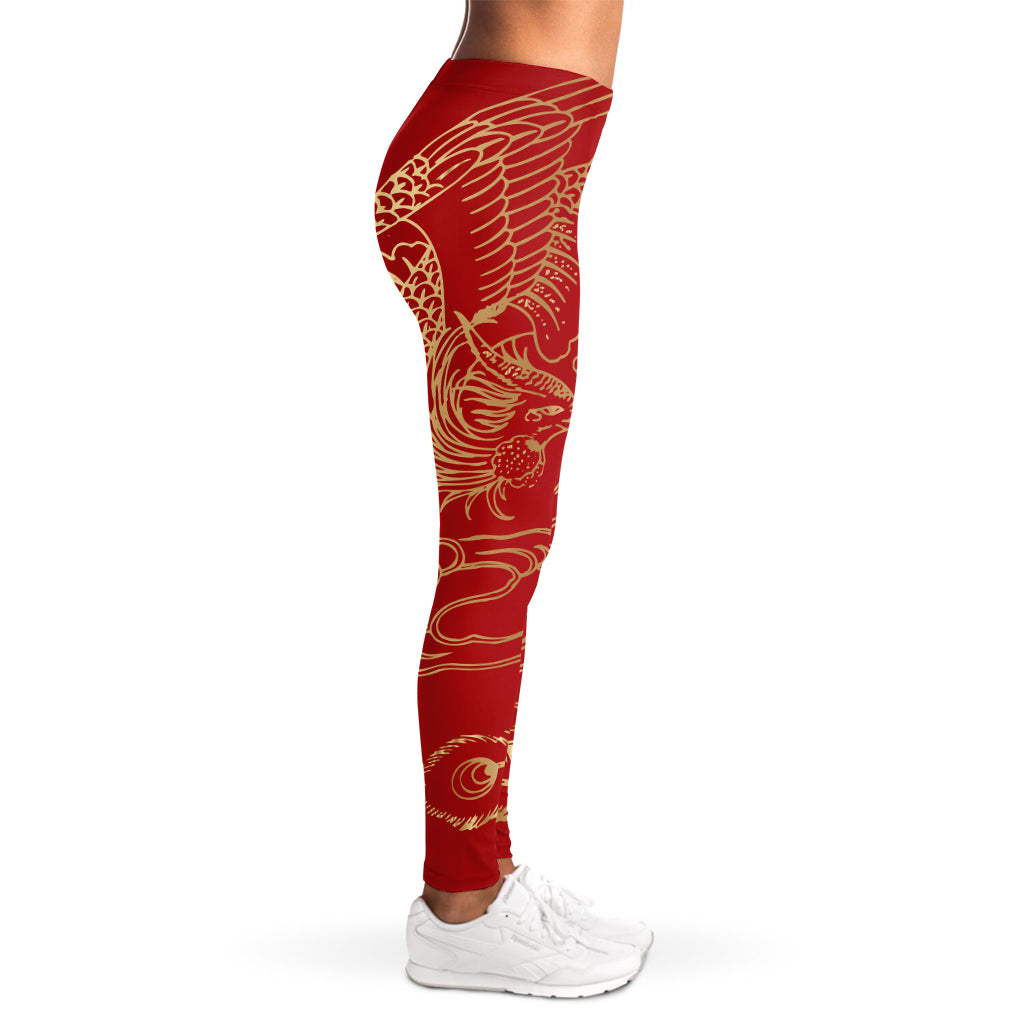 Chinese Phoenix Print Women's Leggings