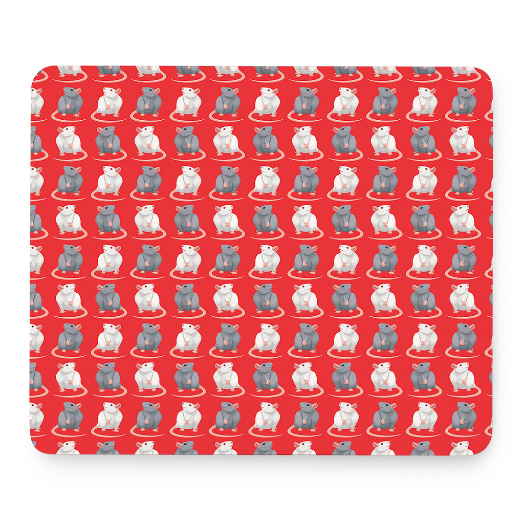 Chinese Rat Zodiac Pattern Print Mouse Pad