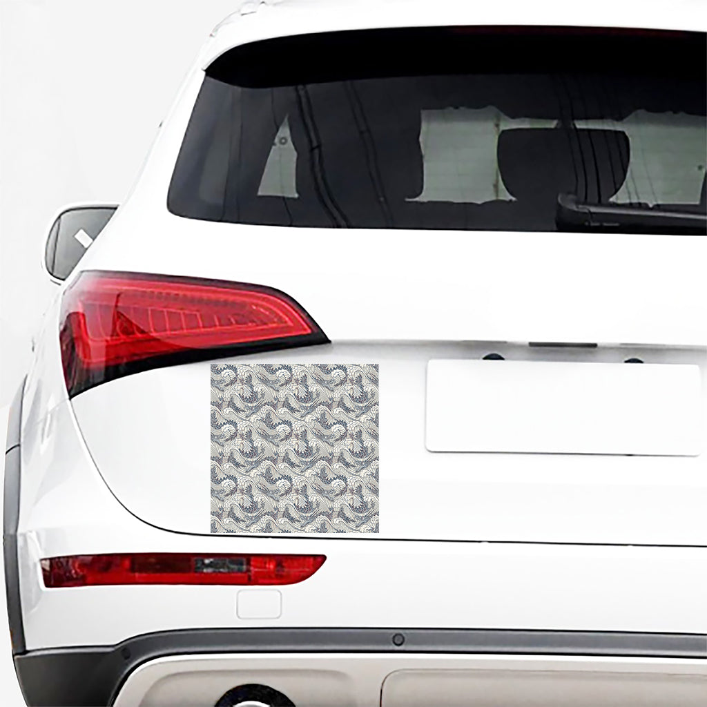 Chinese Sea Dragon Pattern Print Car Sticker