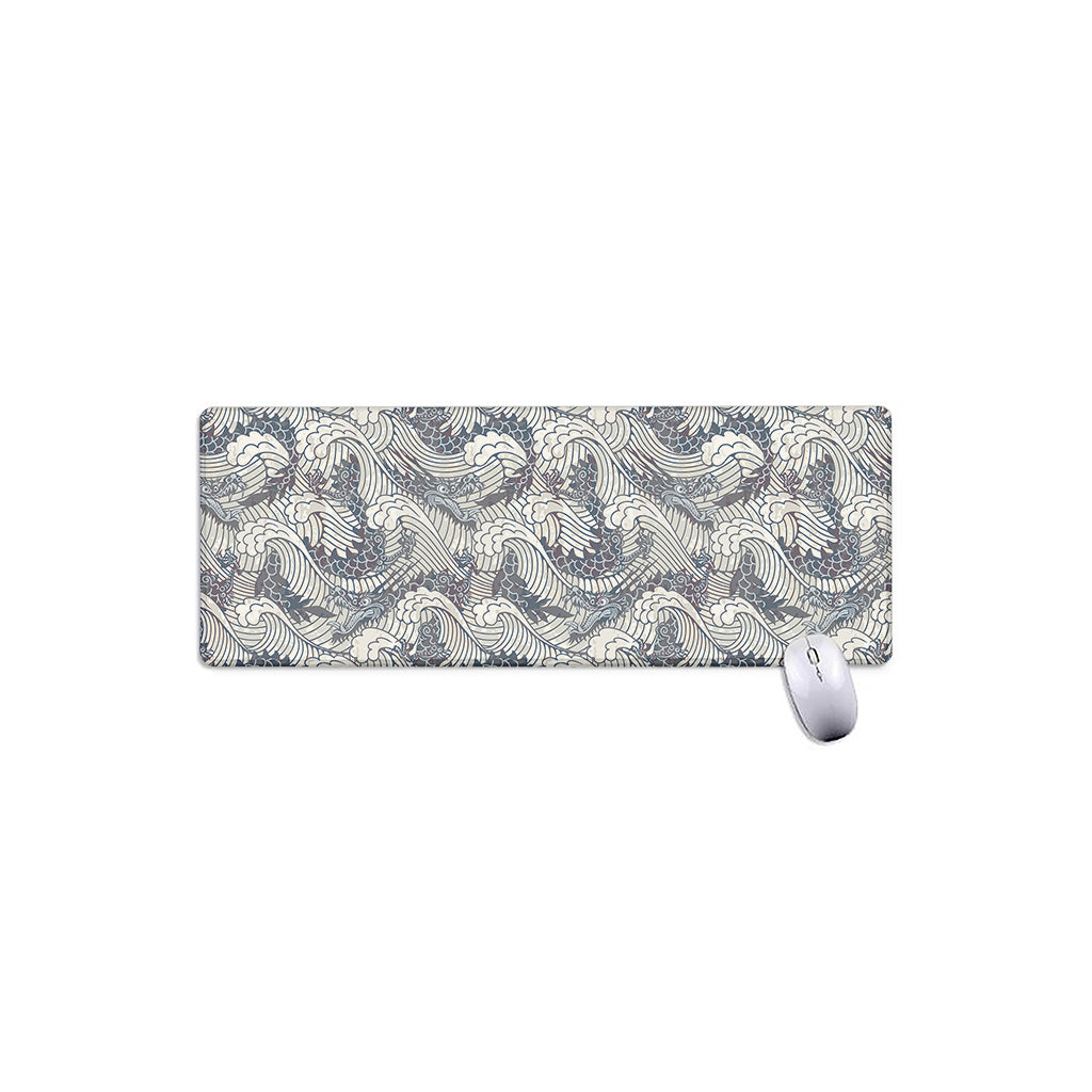 Chinese Sea Dragon Pattern Print Extended Mouse Pad
