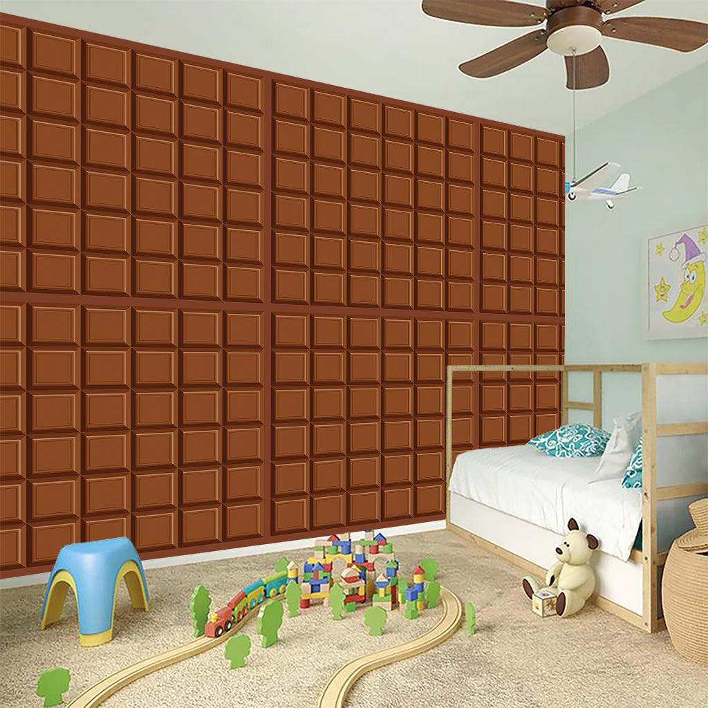 Chocolate Bar Pattern Print Wall Sticker