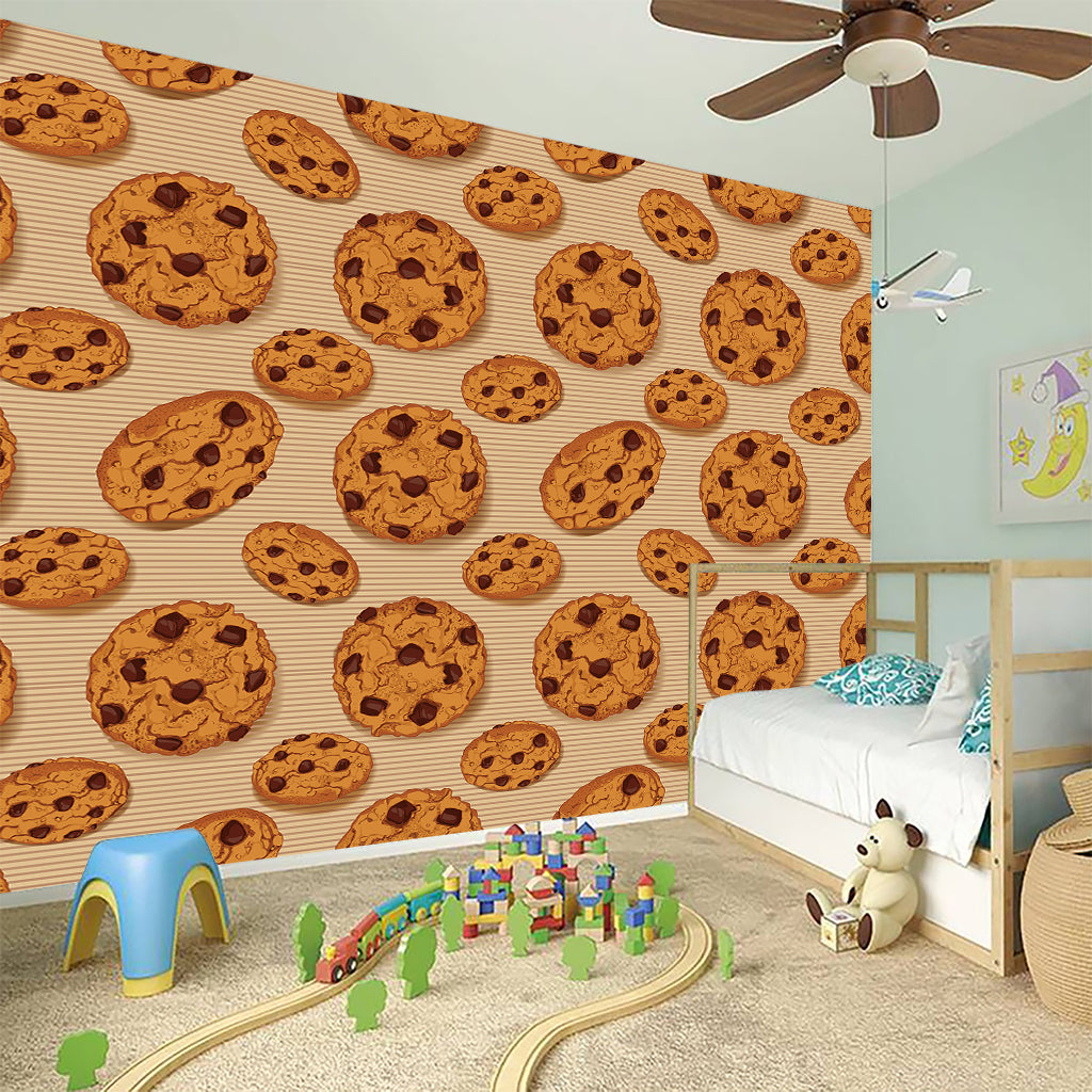 Chocolate Chip Cookie Pattern Print Wall Sticker