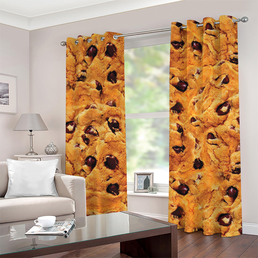 Chocolate Chip Cookie Print Grommet Curtains