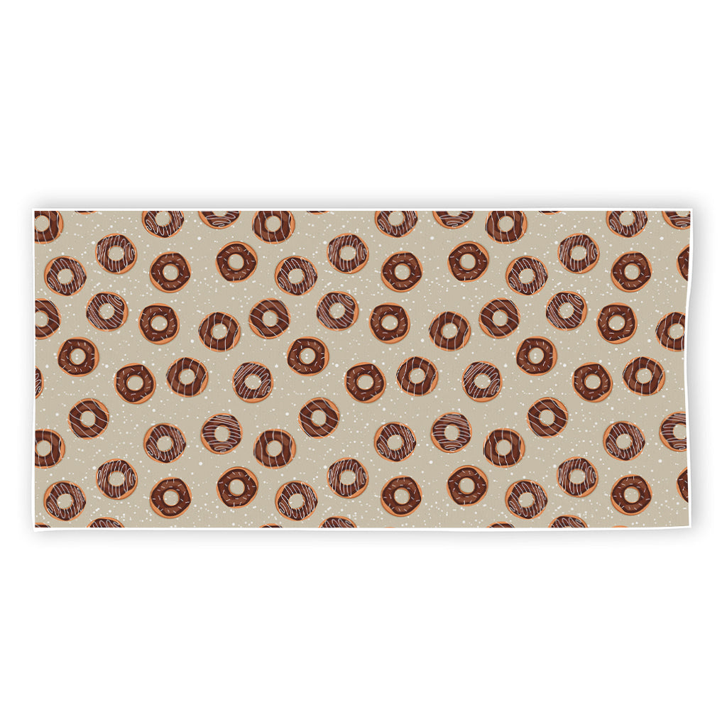 Chocolate Donuts Pattern Print Beach Towel
