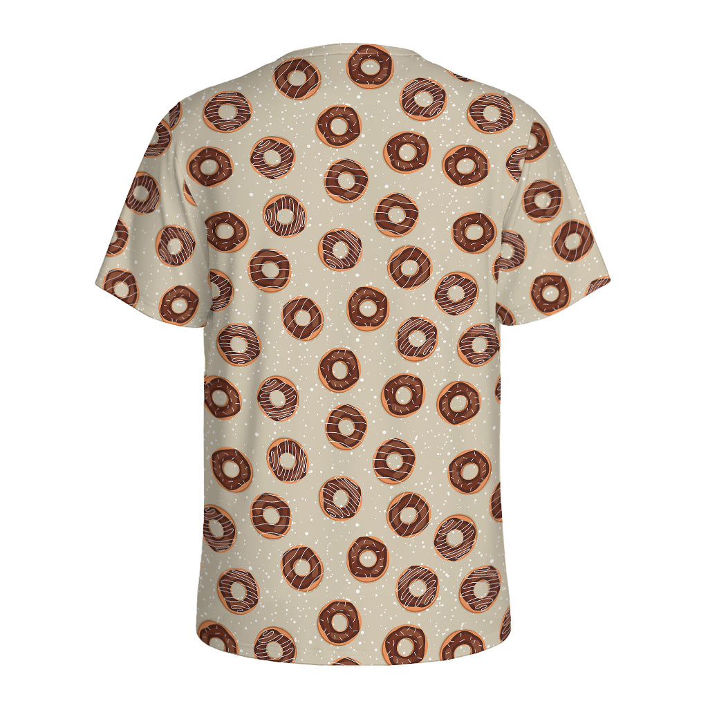 Chocolate Donuts Pattern Print Men's Sports T-Shirt