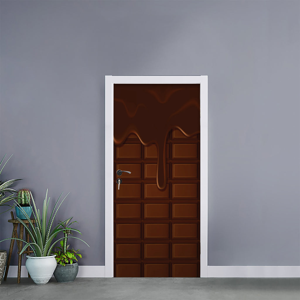 Chocolate Print Door Sticker