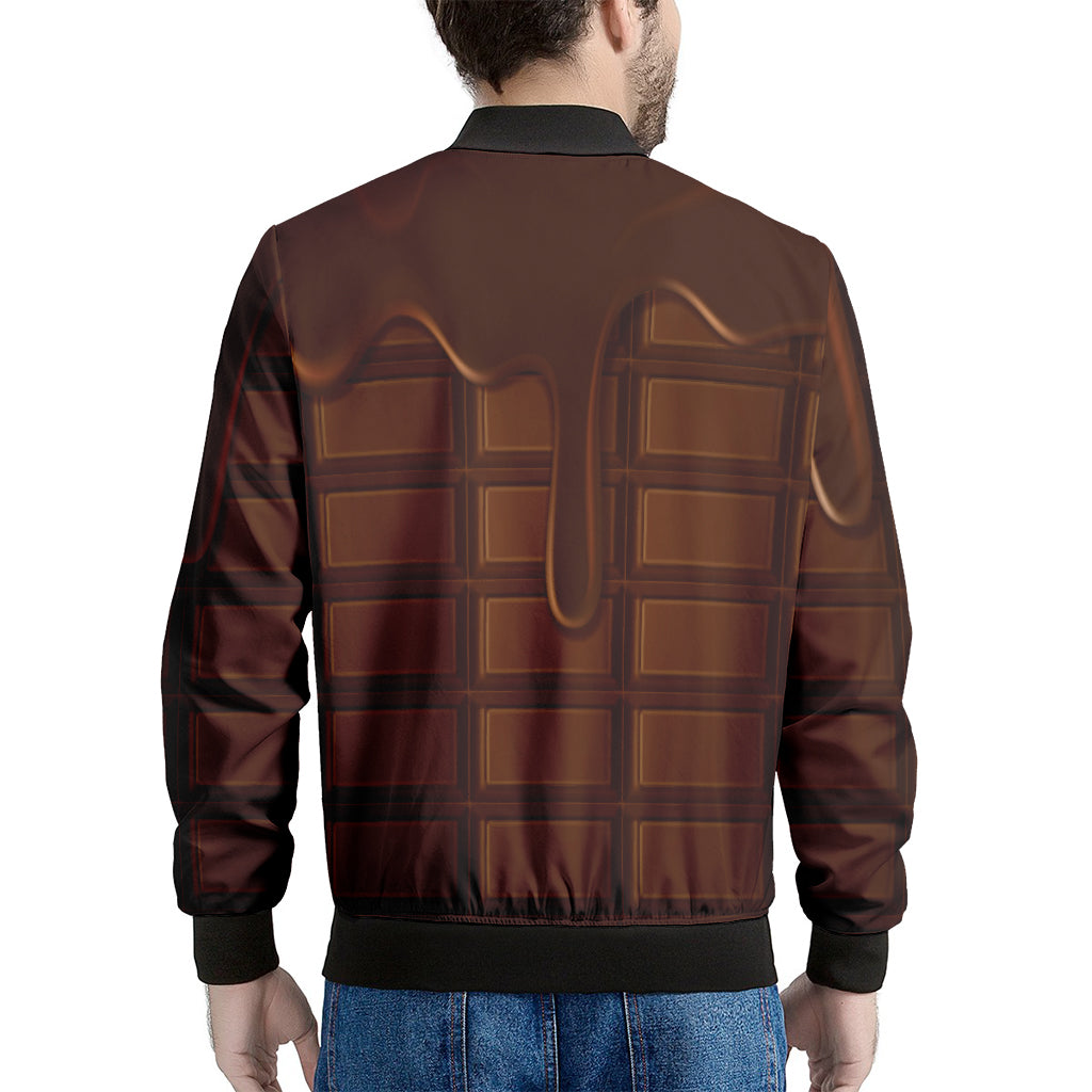 Chocolate Print Men's Bomber Jacket