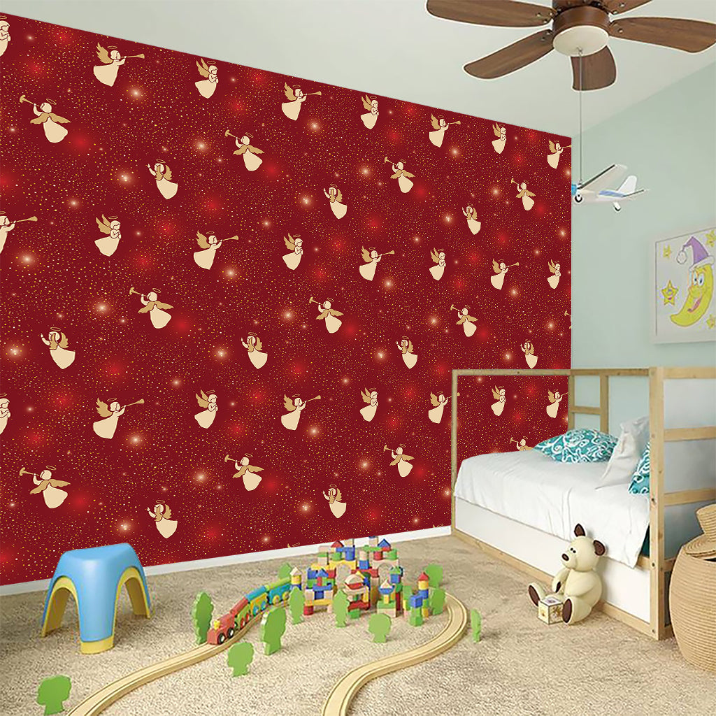 Christmas Angel Pattern Print Wall Sticker