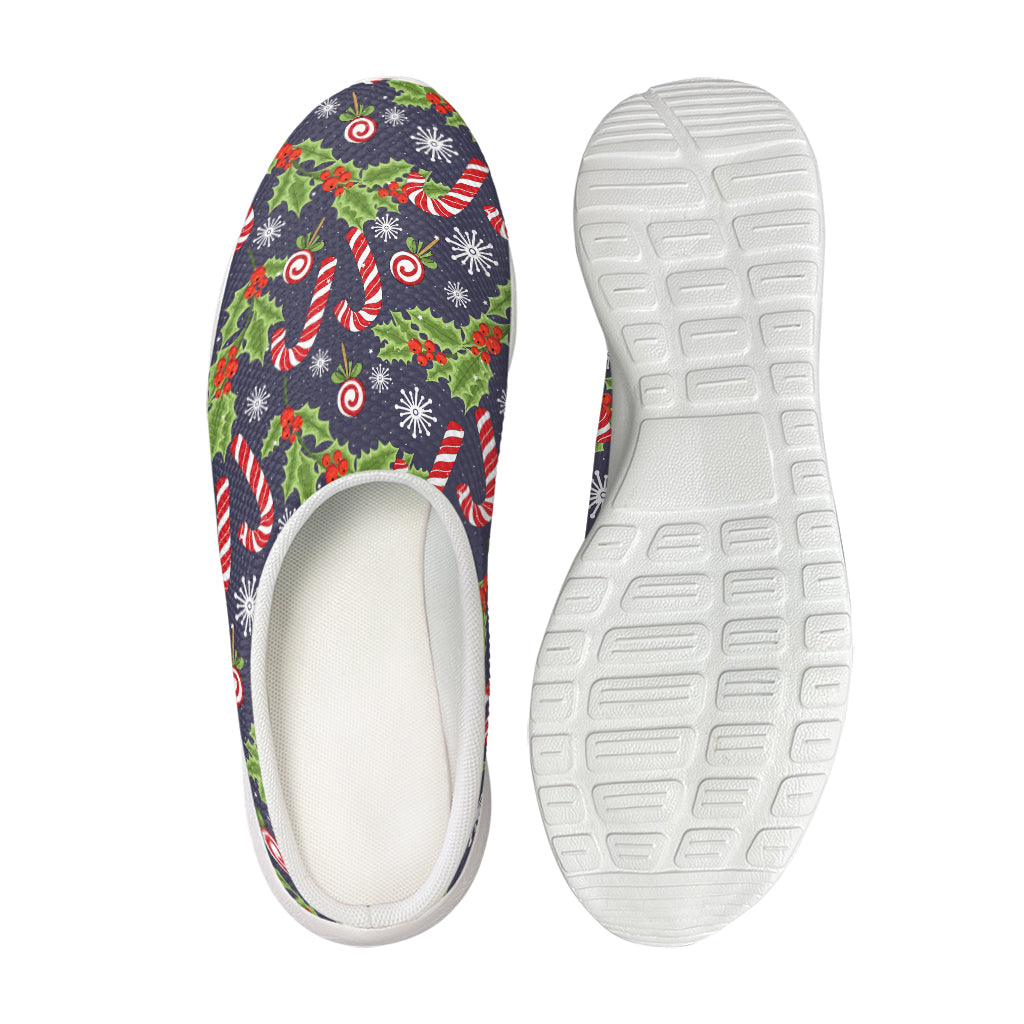 Christmas Berry And Candy Pattern Print Mesh Casual Shoes