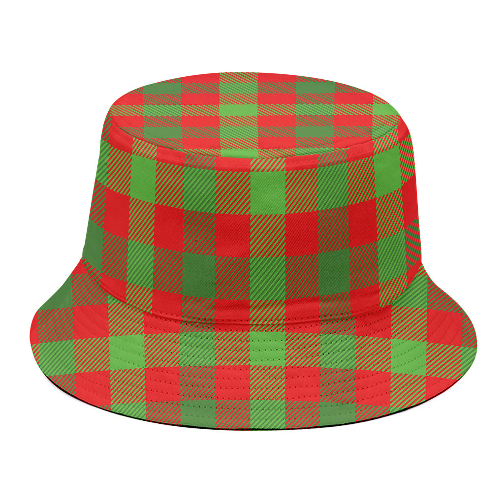 Christmas Buffalo Plaid Print Bucket Hat