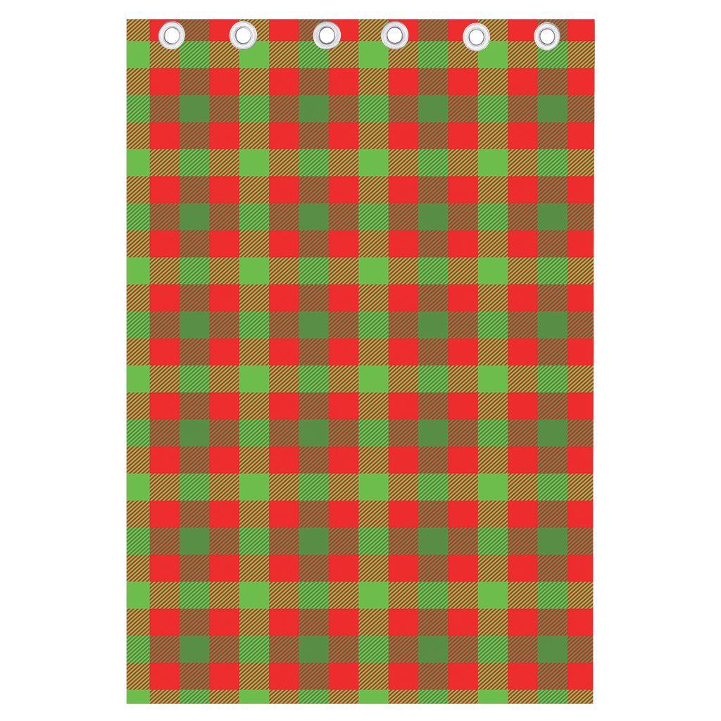 Christmas Buffalo Plaid Print Curtain